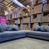 Dallas 4-Seater Sofa with Ottoman and Scatter Cushions