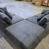 Dallas 4-Seater Sofa with Ottoman and Scatter Cushions