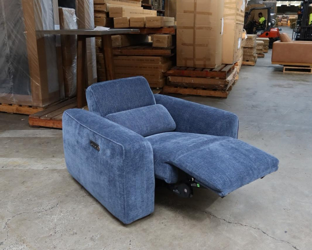Monty 1-Seater Recliner - Blue