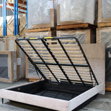 Peta Gas-Lift Queen Bed Frame - Champagne