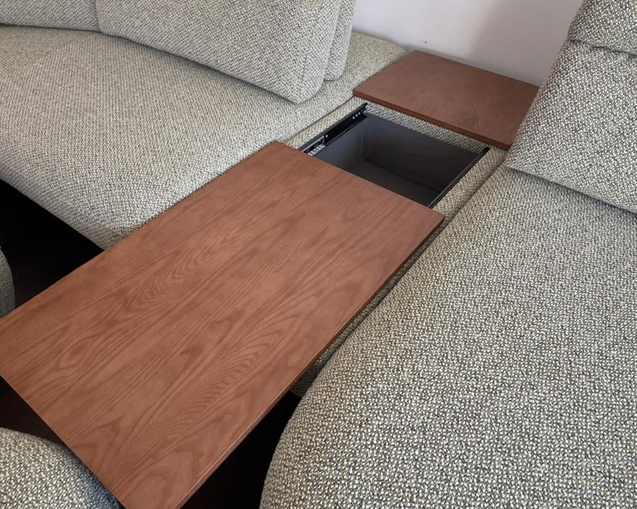 Everett 4-Seater Chaise with Storage Console