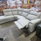Bloomingdale Electric Reclining Leather 4-Seater Sofa with Left-Hand Facing Chaise