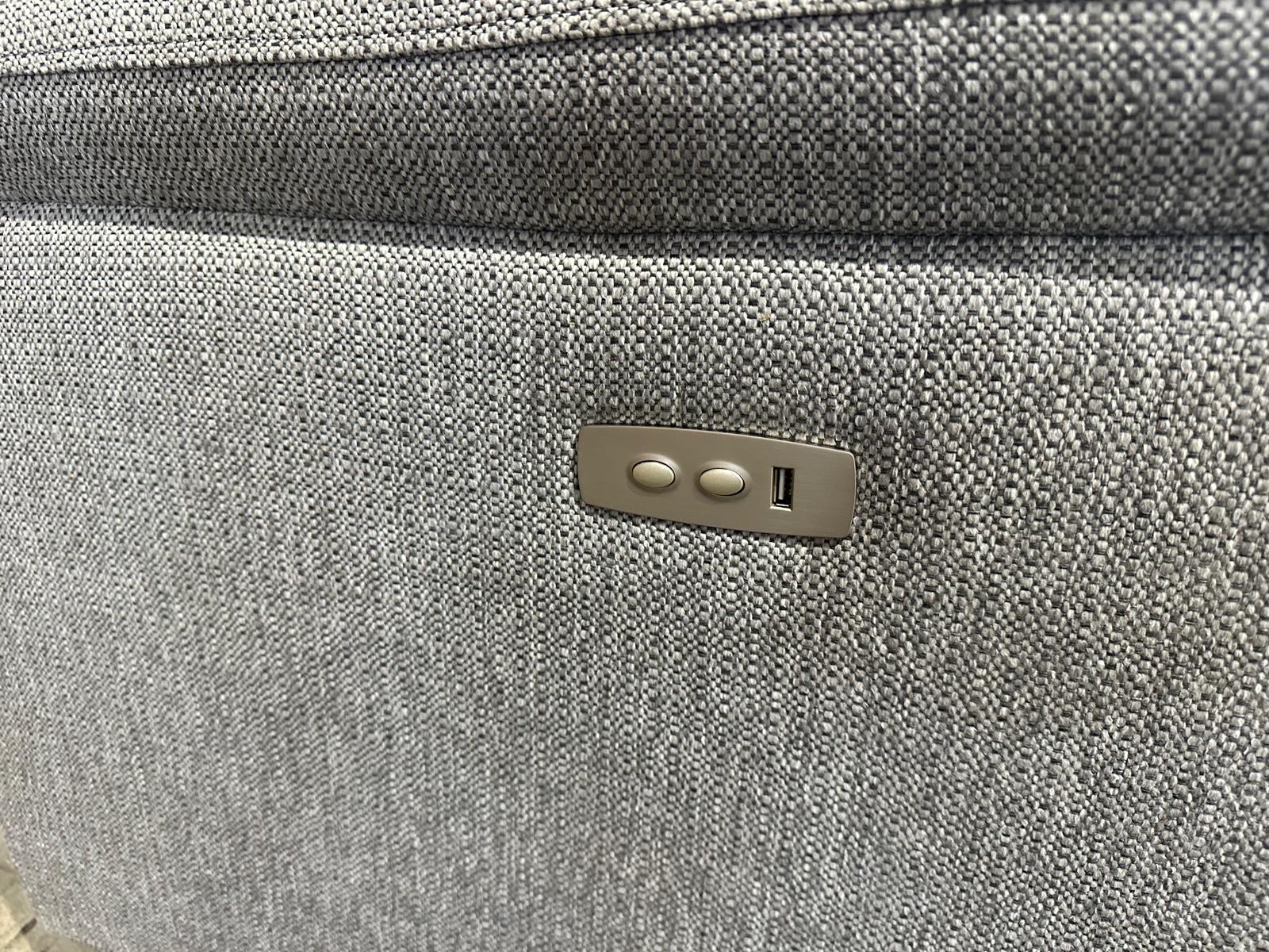 Chapman 2-Seater Electric Recliner Lounge Grey one left floor stock only