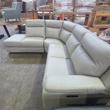 Bloomingdale Electric Reclining Leather 4-Seater Sofa with Left-Hand Facing Chaise