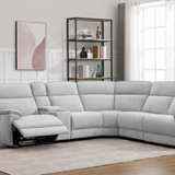 Amber 5-Seater Corner Lounge - Light Grey