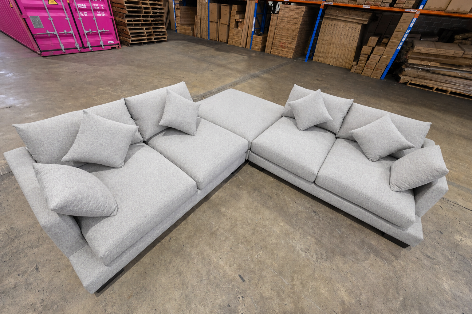 Dallas 4-Seater Sofa with Ottoman and Scatter Cushions..... LAST ONE...