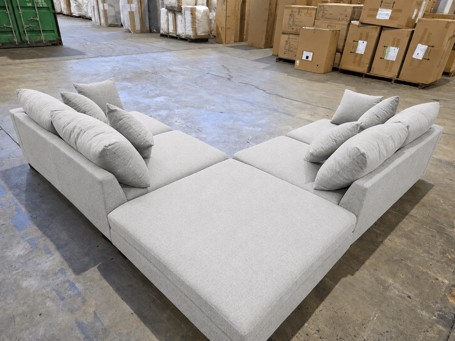 Dallas 4-Seater Sofa with Ottoman and Scatter Cushions..... LAST ONE...