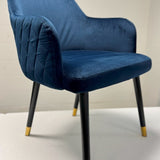 Luxe Navy Velvet Dining Chair
