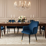 Luxe Navy Velvet Dining Chair