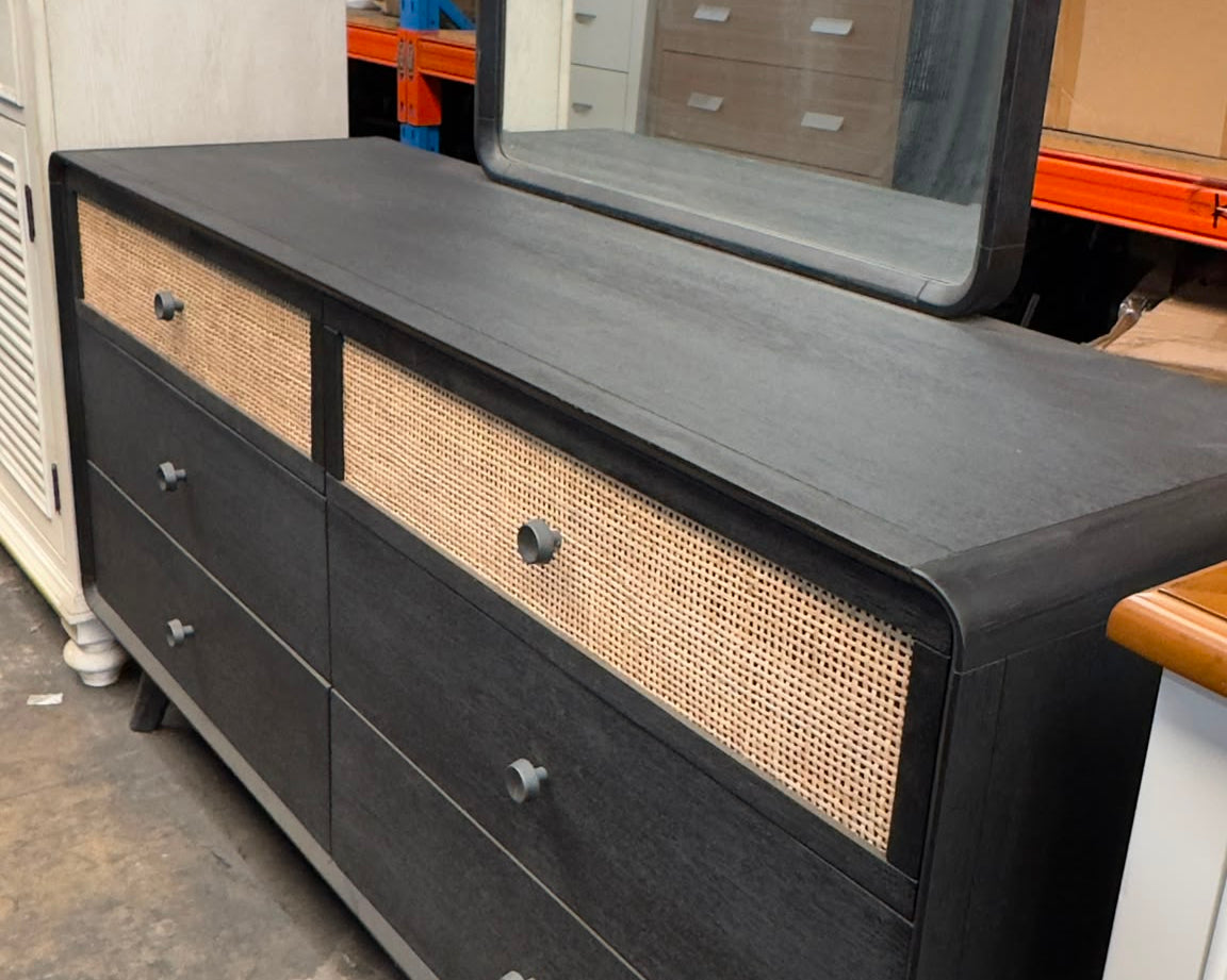 Milton 6-Drawer Dresser With Mirror