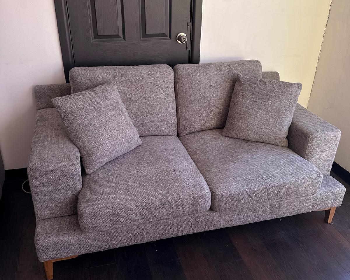 Zali 2-Seater Lounge - Dark Grey (Slate)