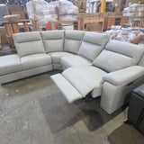 Bloomingdale Electric Reclining Leather 4-Seater Sofa with Left-Hand Facing Chaise