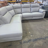 Bloomingdale Electric Reclining Leather 4-Seater Sofa with Left-Hand Facing Chaise